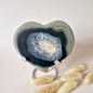 XL Druzy Grijze Agaat Edelsteen Hart – Inclusief Standaard - #26 230g 12cm
