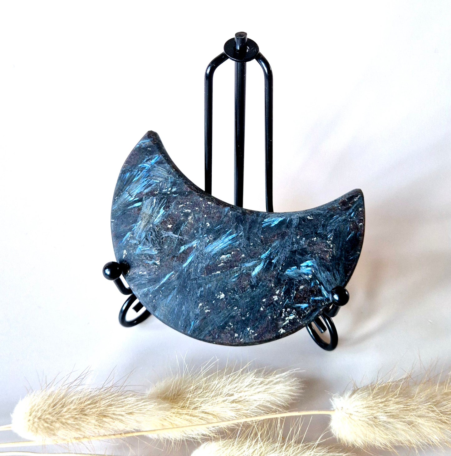 Gemstone Golden Healer Moon on Stand - 10cm