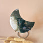 XL Edelsteen Mosagaat Maan op Standaard (Druzy & Patronen) #161 - 182g