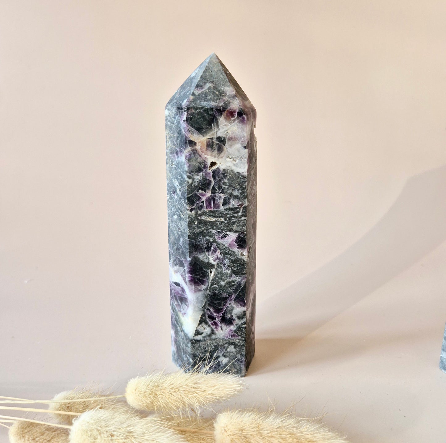 Gemstone Rhodonite Obelisk Tower - 8-10cm
