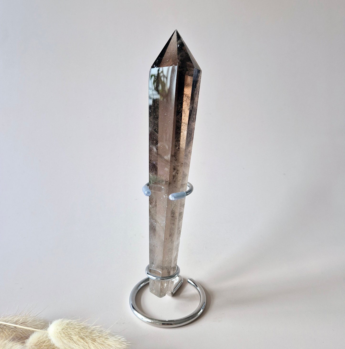 Edelsteen Smokey Quartz Scepter Wand 231gr. 15,5cm