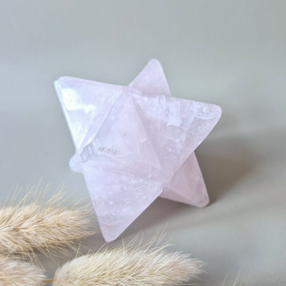 XL Kristallen Edelsteen Rozenkwarts Merkaba – 55 tot 80 mm