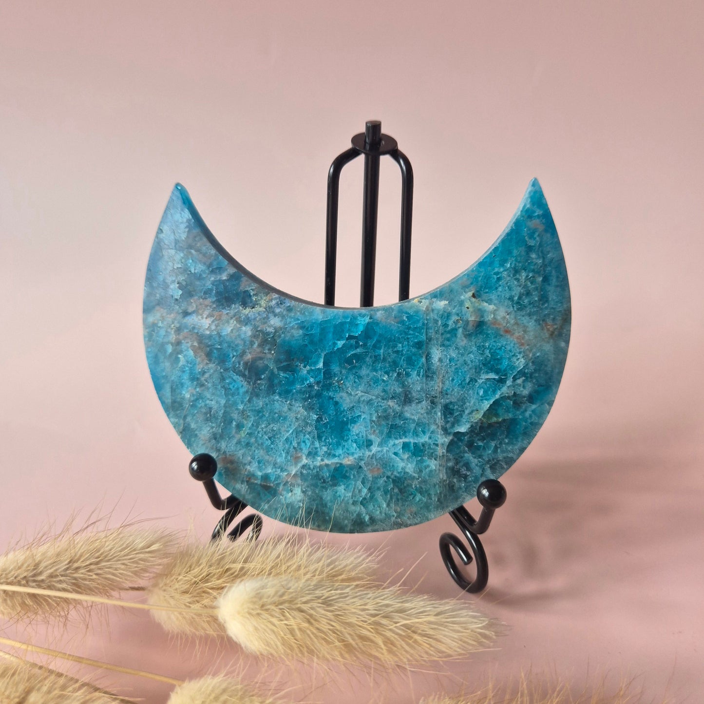 Gemstone Golden Healer Moon on Stand - 10cm