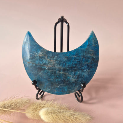 Gemstone Golden Healer Moon on Stand - 10cm