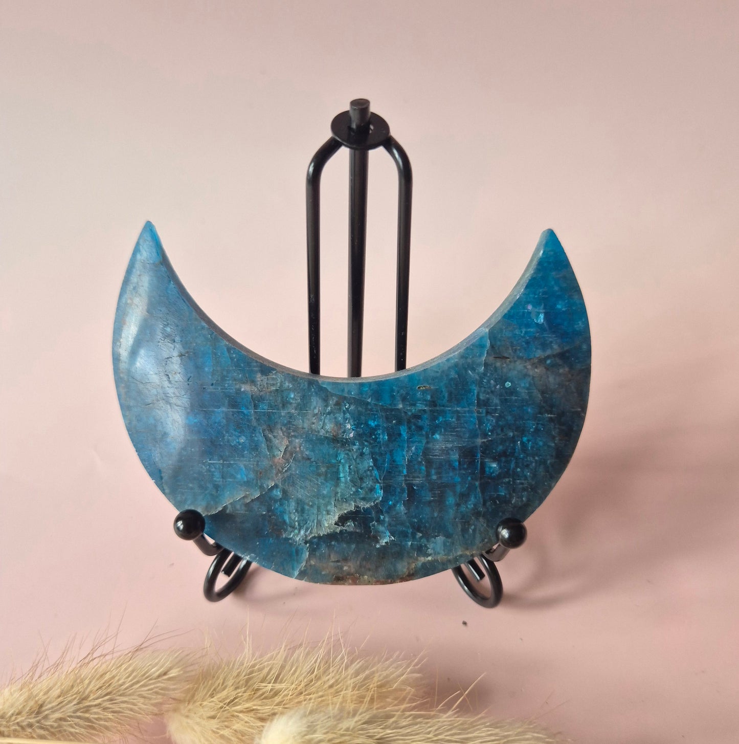 Gemstone Golden Healer Moon on Stand - 10cm