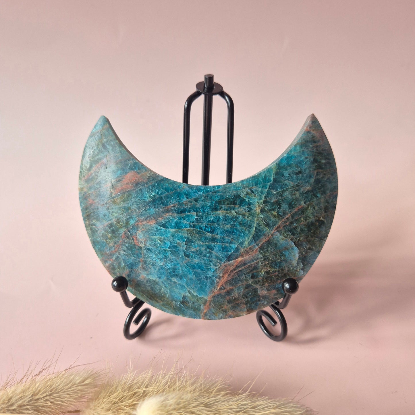Gemstone Golden Healer Moon on Stand - 10cm