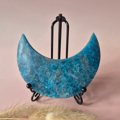 Gemstone Golden Healer Moon on Stand - 10cm