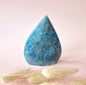 Blue Apatite - Teardrop Drop Standing Gemstone Crystal Flame Blue Apatite