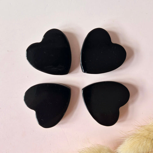 Edelsteen Hartje Zaksteen 3-4cm – Zwarte Obsidiaan