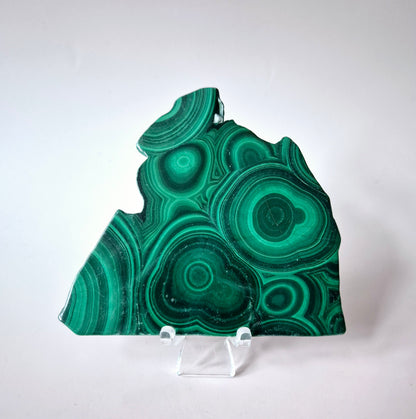 Gemstone Chrysocolla/Malachite Slab 600 g (14 x 13 cm) – Statement Piece with Spiritual Depth