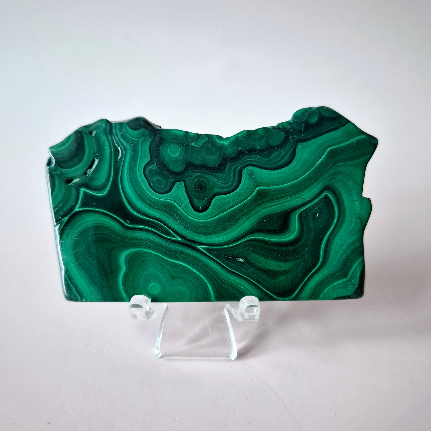 Gemstone Chrysocolla/Malachite Slab 600 g (14 x 13 cm) – Statement Piece with Spiritual Depth