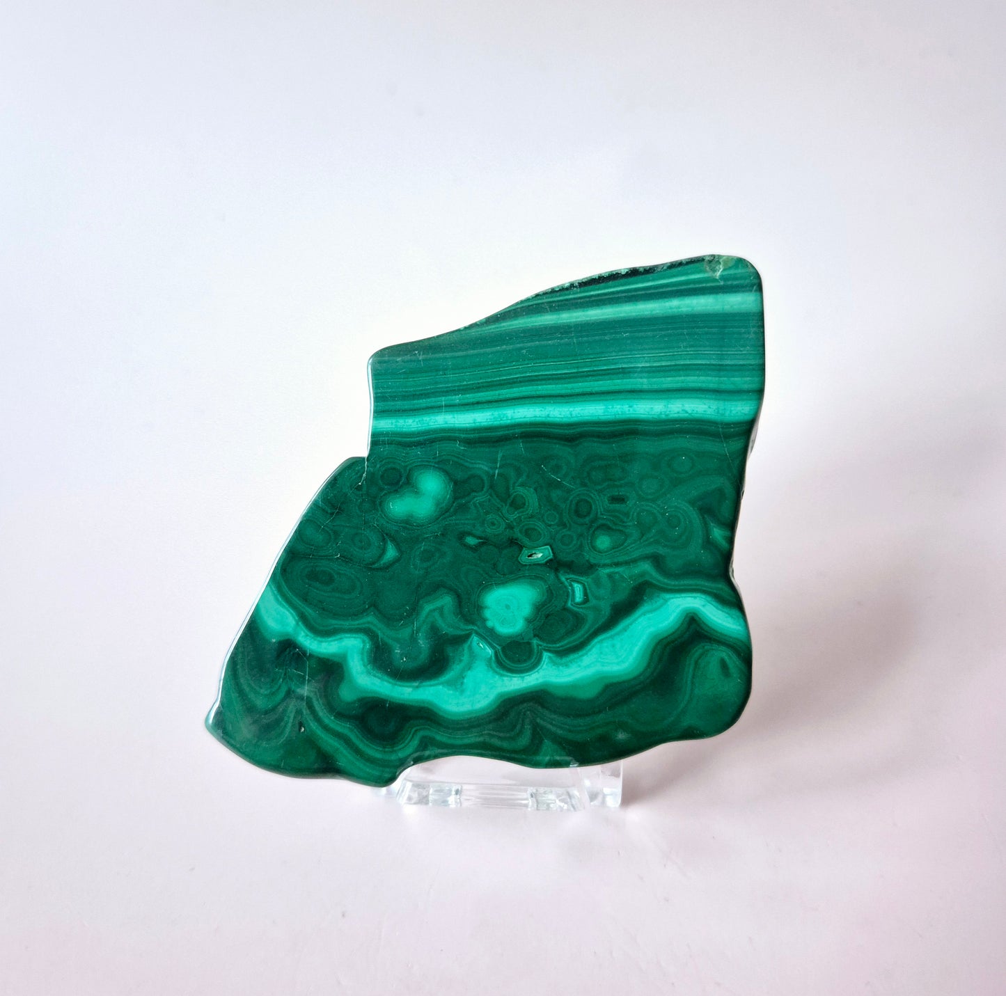 Gemstone Chrysocolla/Malachite Slab 600 g (14 x 13 cm) – Statement Piece with Spiritual Depth