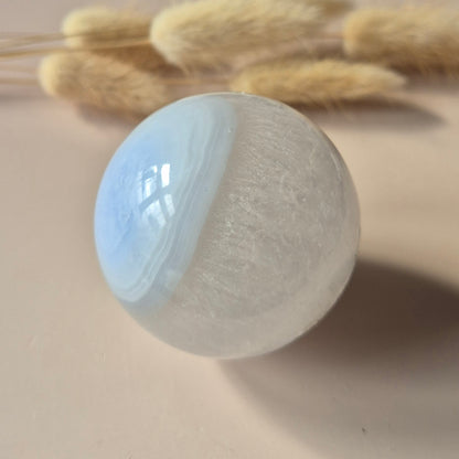 Crystal Gemstone Ball Moss Agate Druzy sphere 85mm - #1 834g