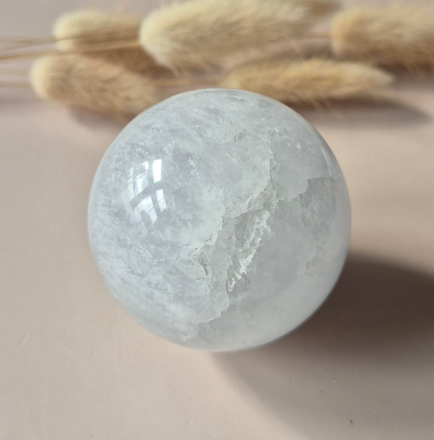 Crystal Gemstone Ball Moss Agate Druzy sphere 85mm - #1 834g