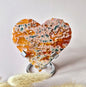 Rode Druzy Mosagaat Hart (8-10 cm) – Liefde & Passie #60