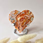 Rode Druzy Mosagaat Hart (8-10 cm) – Liefde & Passie #69