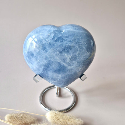 Gemstone Celestite Palmstone (6-8 cm) – Angelic Peace &amp; Spiritual Connection Handstone worrystone worrystone