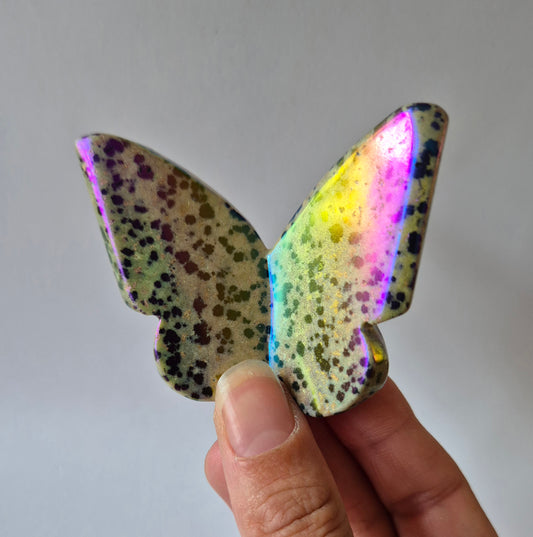 Edelsteen Angel Aura Vlinder  6x5 cm – Dalmatian Jasper
