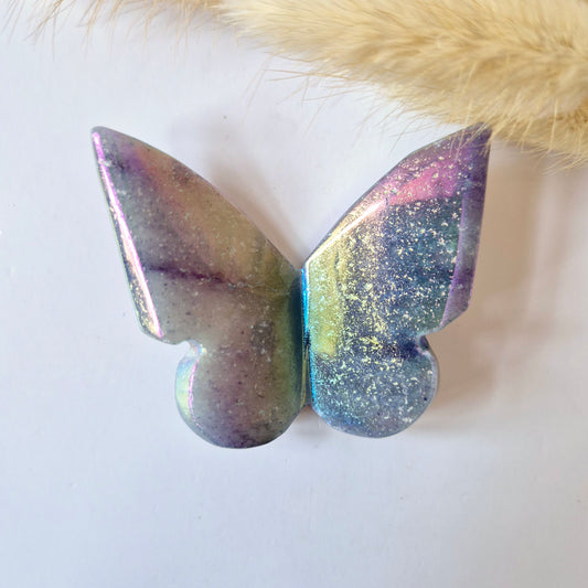 Edelsteen Angel Aura Vlinder  6x5 cm – Blauwe Aventurijn