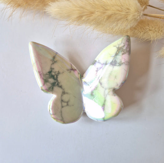 Edelsteen Angel Aura Vlinder  6x5 cm – Howlite