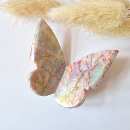 Edelsteen Angel Aura Vlinder  6x5 cm – Red Net Stone