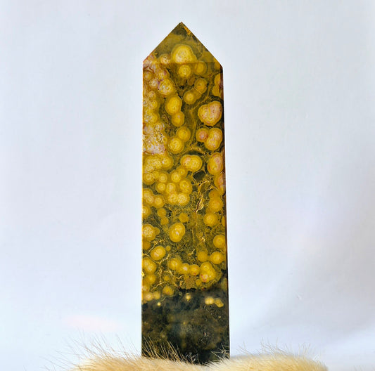 Edelsteen Druzy Ocean Jasper toren #3 - 325g