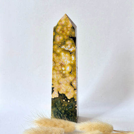 Edelsteen Druzy Ocean Jasper toren #6 - 270g