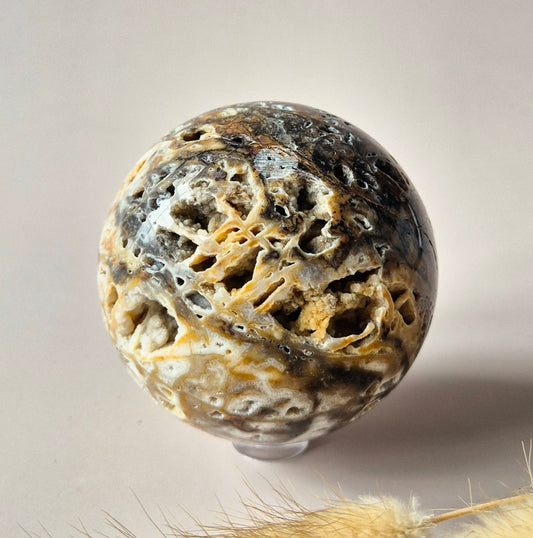 Kristall Edelstein Kugel Moosachat Druzy Kugel 90mm 971g