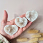 White Agate Druzy Geode Hart (4–6 cm)