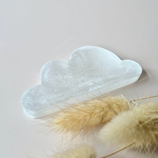 Seleniet Oplaadschaaltje in Wolkvorm – ca. 10 cm | Zuivering & Rust
