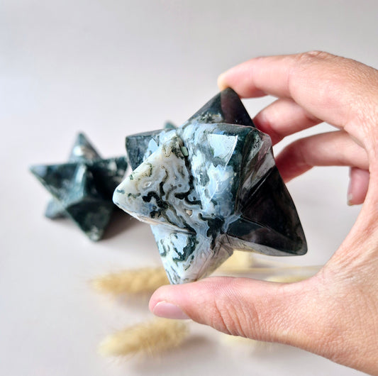 Kristall-Edelstein XXL Afrikanischer Blutstein Merkaba – 7 cm – Kraft &amp; Schutz