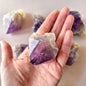 Amethystspitze (halb rau, halb poliert)
