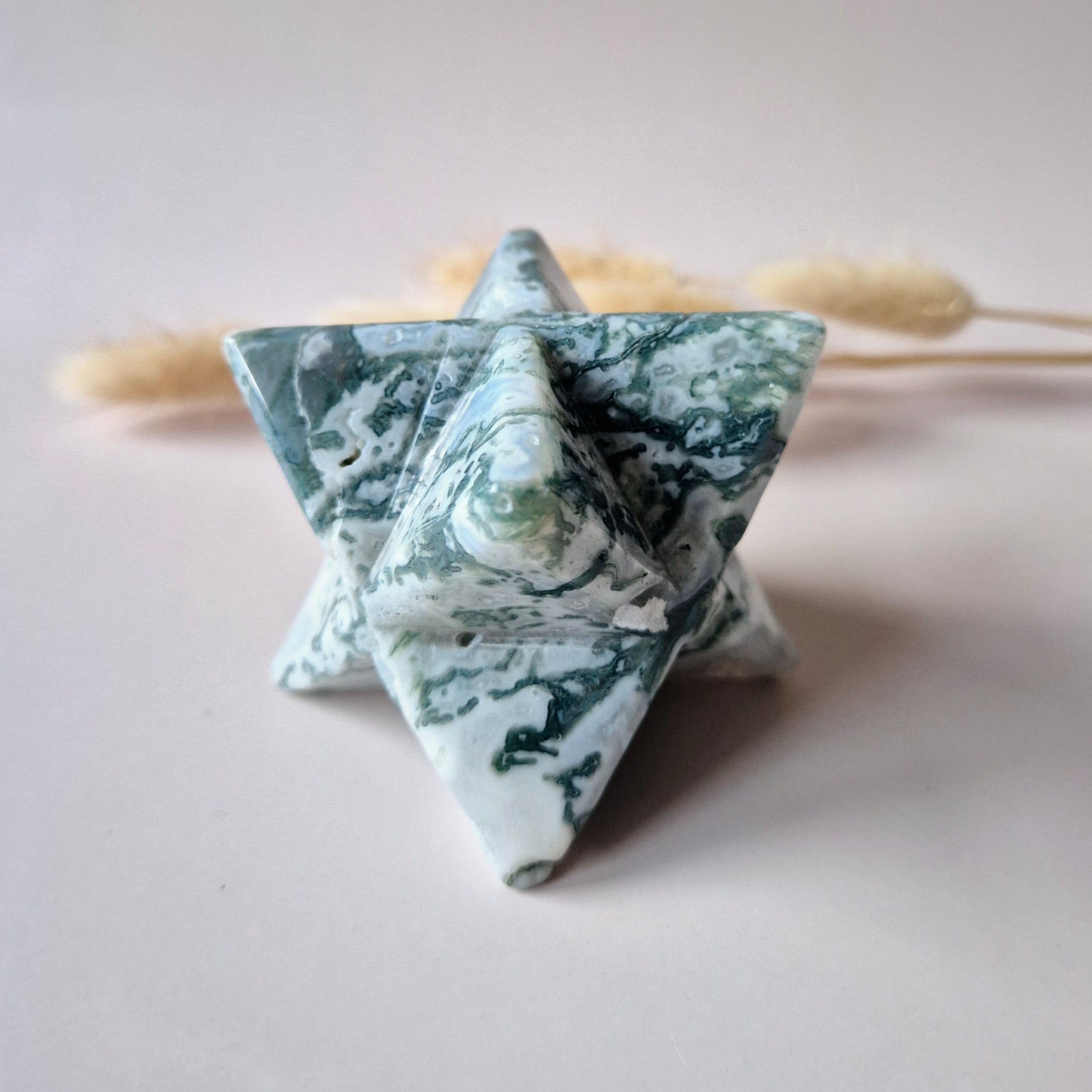 Kristall-Edelstein XXL Afrikanischer Blutstein Merkaba – 7 cm – Kraft &amp; Schutz