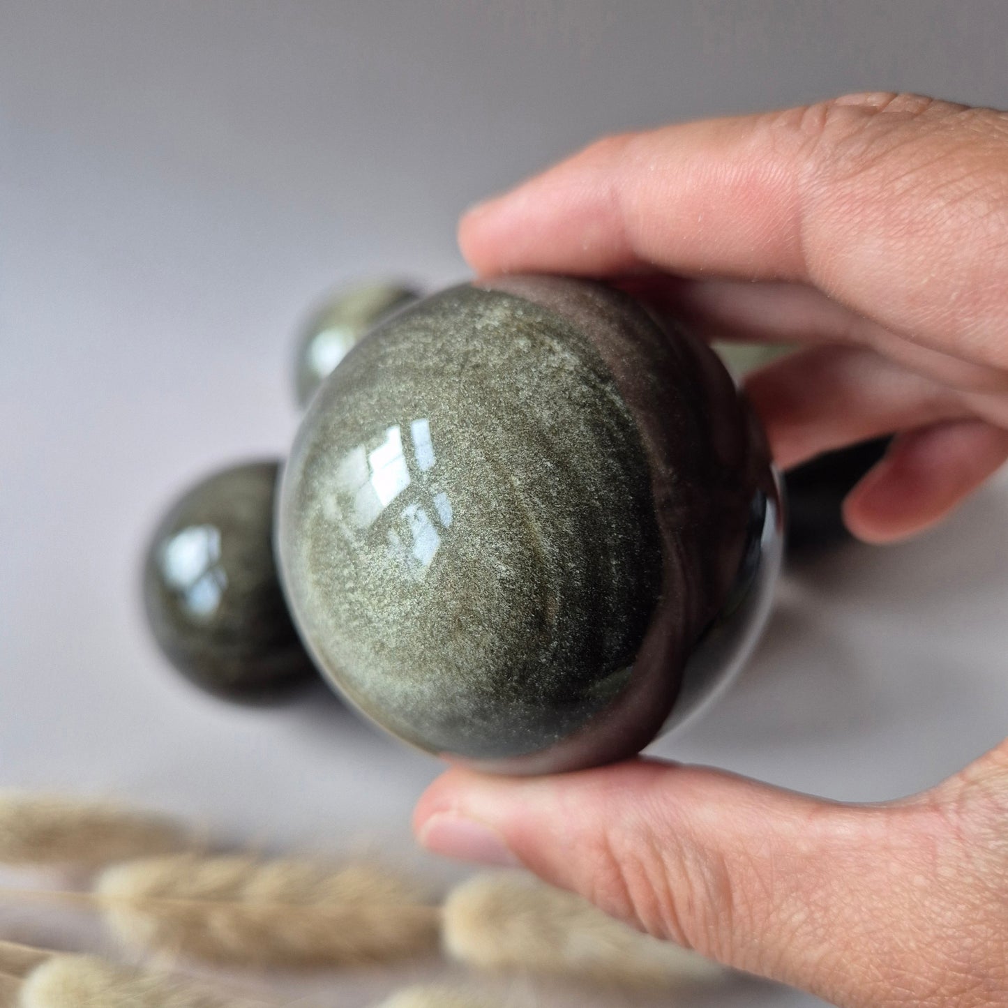 Golden Obsidian Edelsteen Bol – 50–75 mm – Beschermend en krachtig