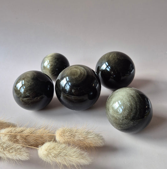 Golden Obsidian Edelsteen Bol – 50–75 mm – Beschermend en krachtig