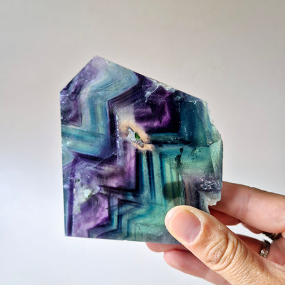 Candy Fluoriet sculptuur met ruwe rand #5