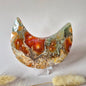 Red Druzy Moss Agate Moon (10-12 cm) on stand – #3
