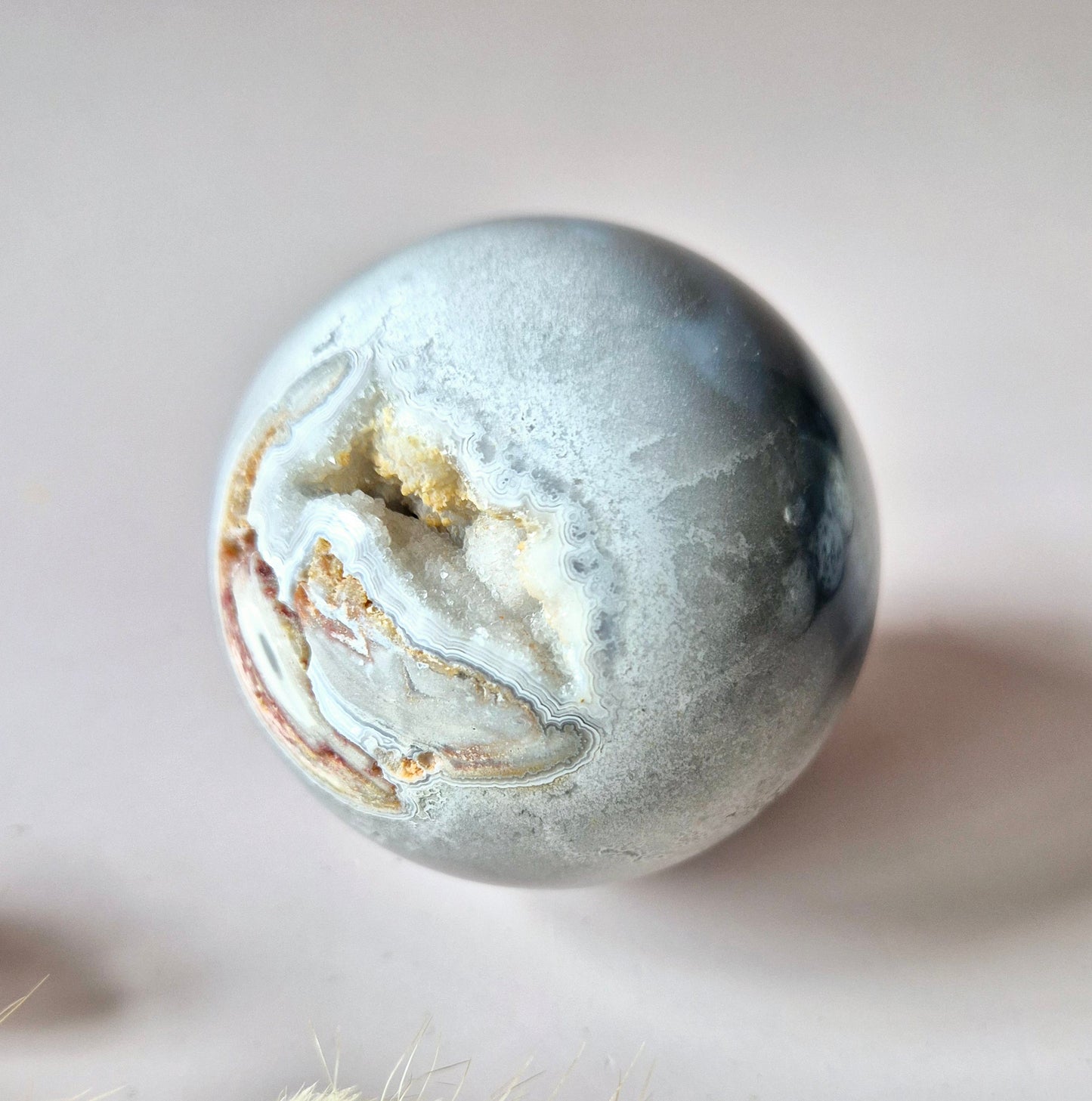 Kristallen Edelsteen Bol Ocean Jasper Bol – 50–60 mm – Druzy & Details