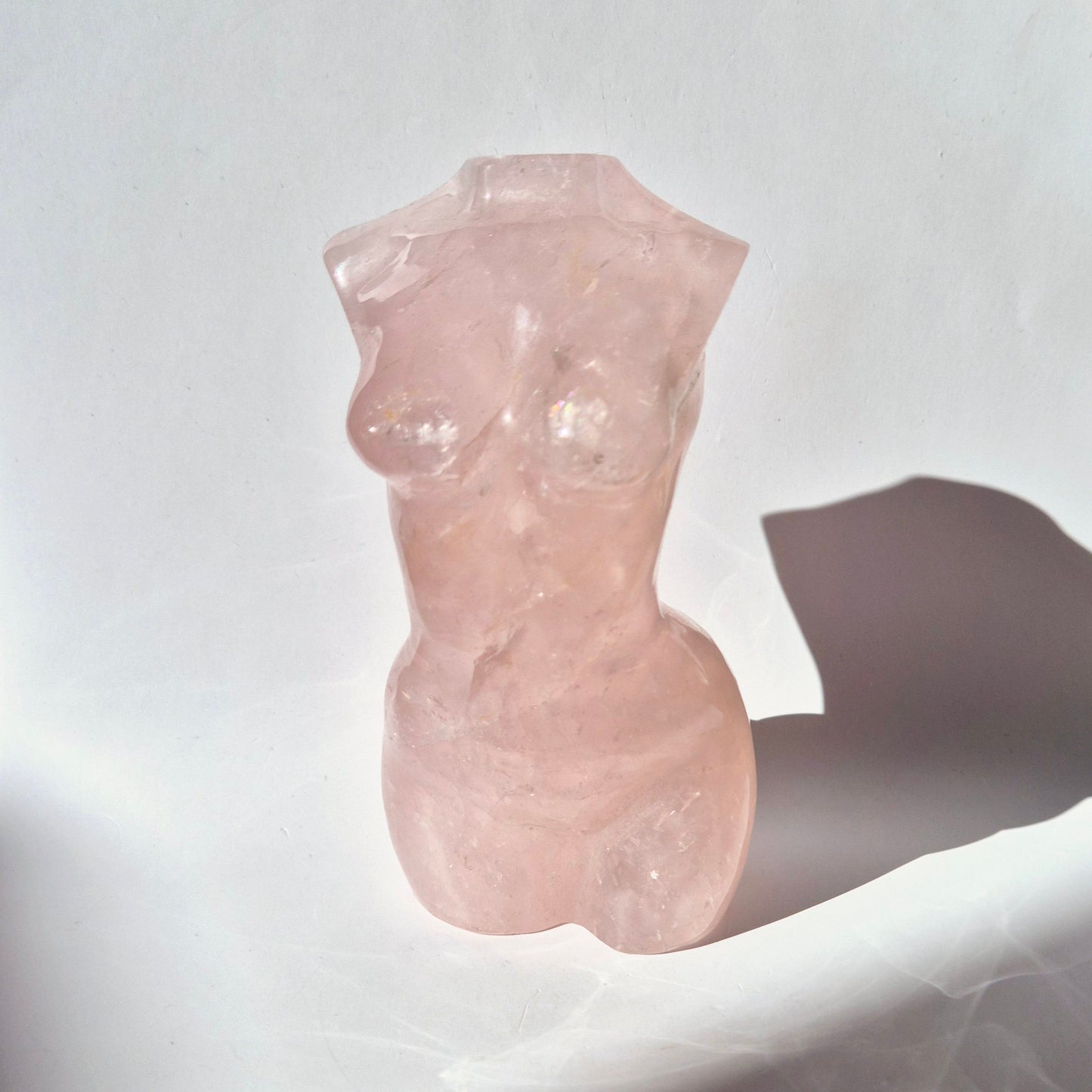 XL Edelsteen Rozenkwarts Vrouwenbuste – 13 cm – 650g