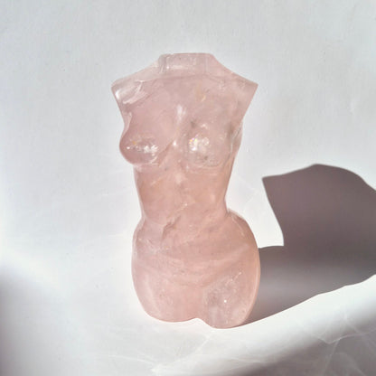 XL Edelsteen Rozenkwarts Vrouwenbuste – 13 cm – 650g