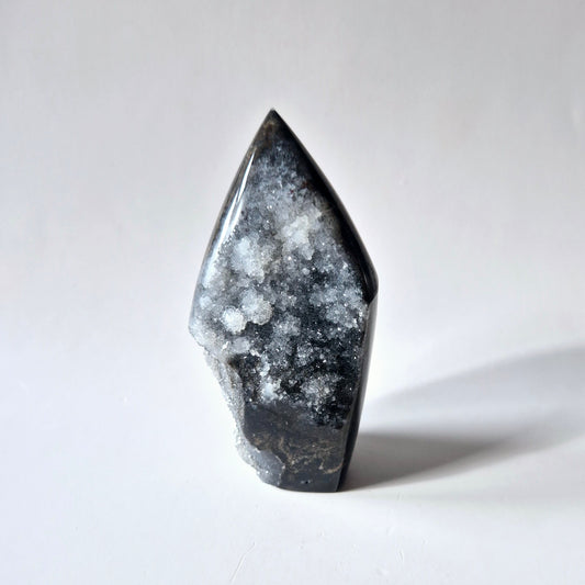 Edelsteen Druzy Sphalerite Flame Sculptuur #4 - 189g