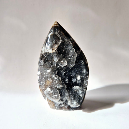Edelsteen Druzy Sphalerite Flame Sculptuur #5 - 300g