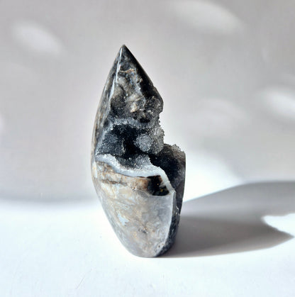 Edelsteen Druzy Sphalerite Flame Sculptuur #6 - 236g