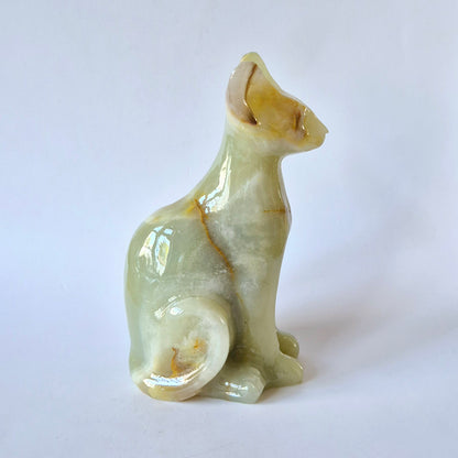 Afghaanse Jade Sphinx – Handgesneden Beeldje van 10 cm | Moonlight Gemstones
