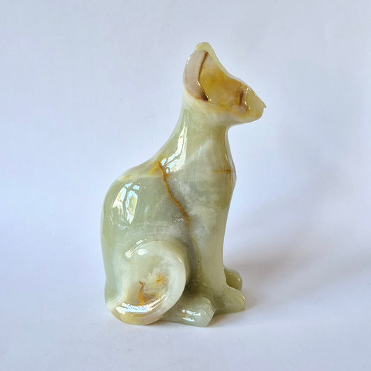 Afghaanse Jade Sphinx – Handgesneden Beeldje van 10 cm | Moonlight Gemstones