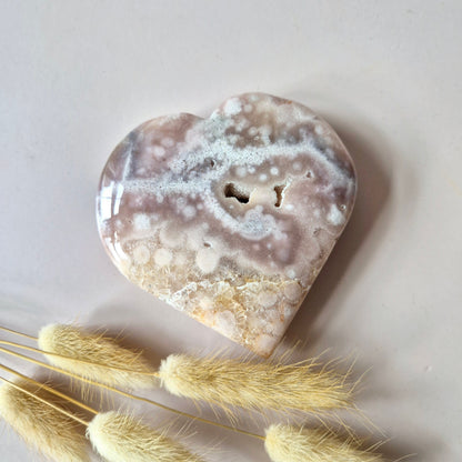 Edelsteen Druzy Pink Amethist Hart #10 8-10cm (Roze Amethist)