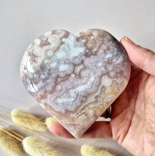 Edelsteen Druzy Pink Amethist Hart #10 8-10cm (Roze Amethist)