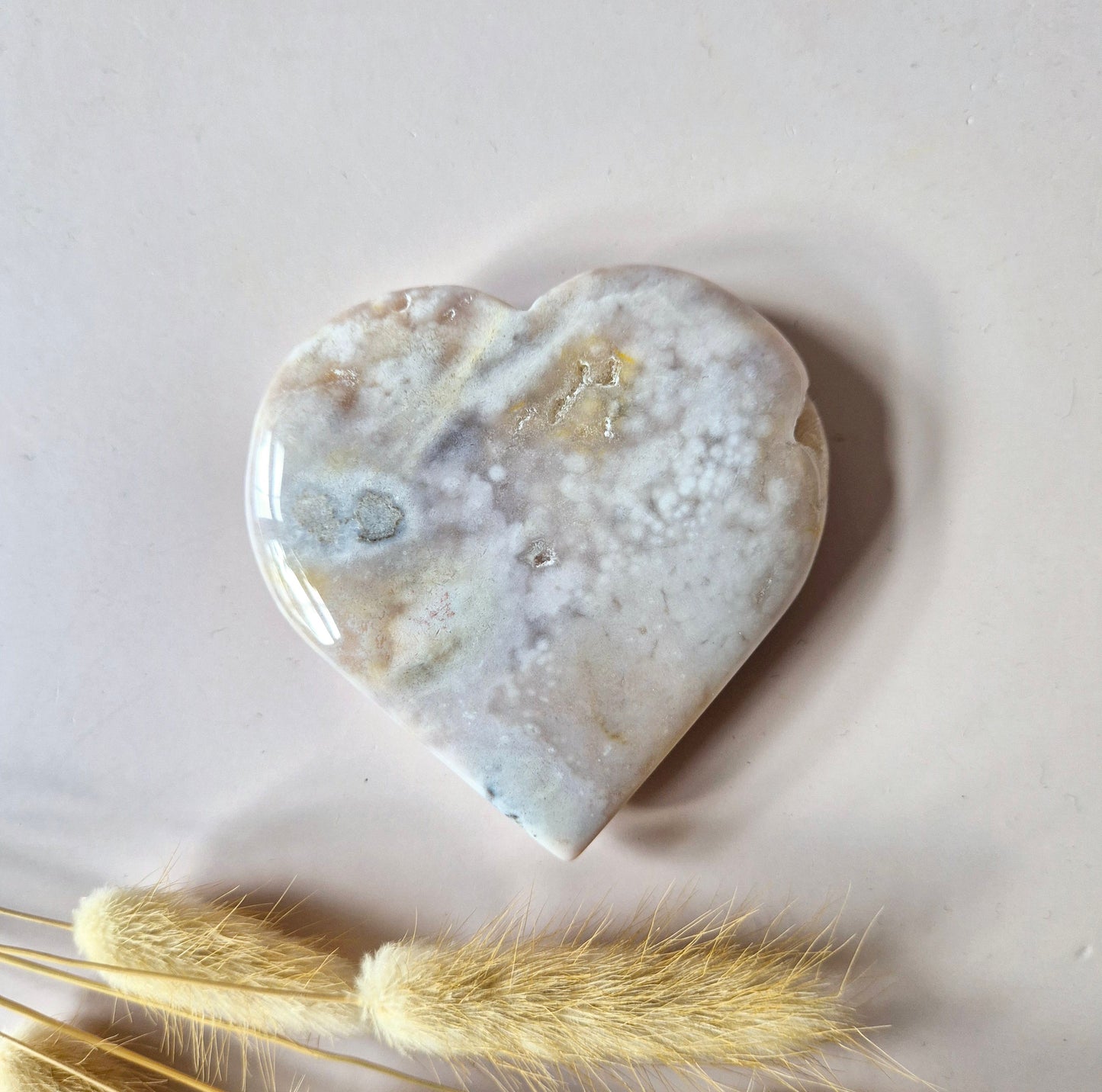 Edelsteen Druzy Pink Amethist Hart #11 8-10cm (Roze Amethist)