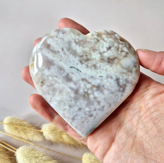 Edelsteen Druzy Pink Amethist Hart #11 8-10cm (Roze Amethist)