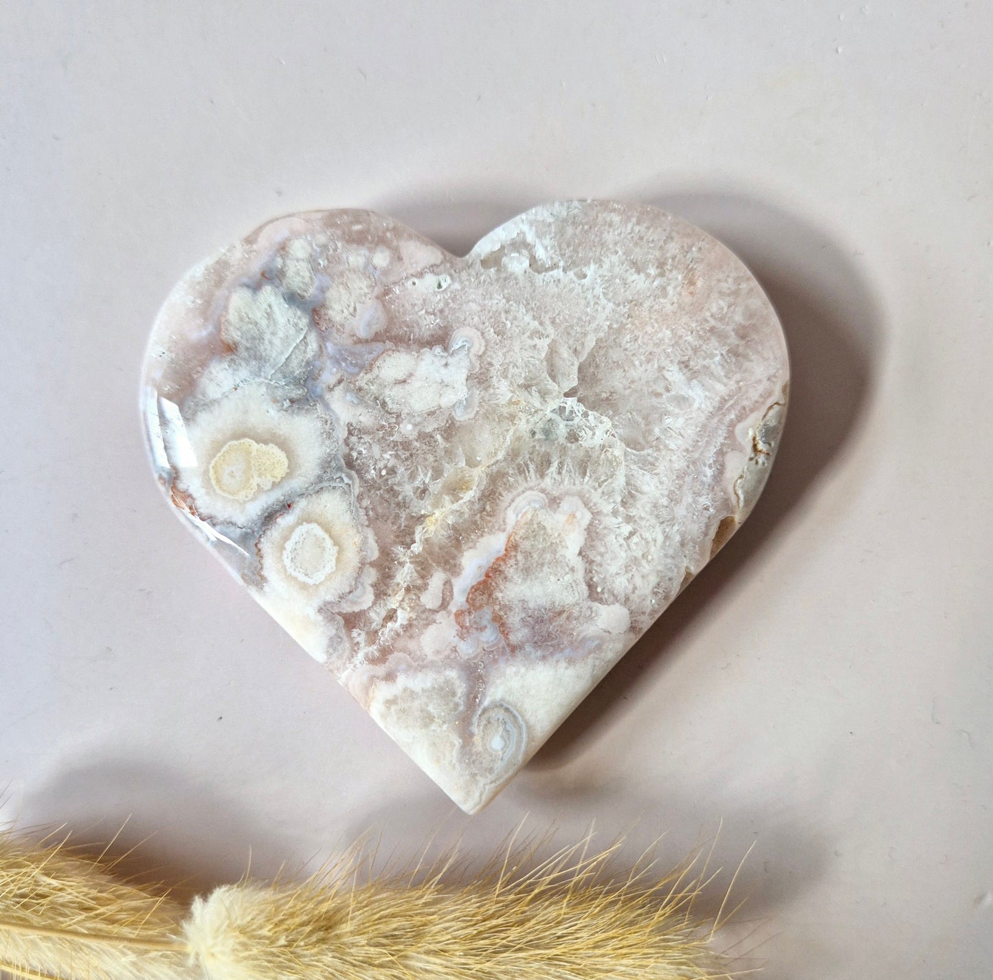 Edelsteen Druzy Pink Amethist Hart #13 8-10cm (Roze Amethist)